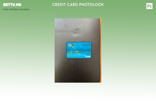 модерен стил Камерун Ecobank банка виза дебитна картичка photolook пред шаблон